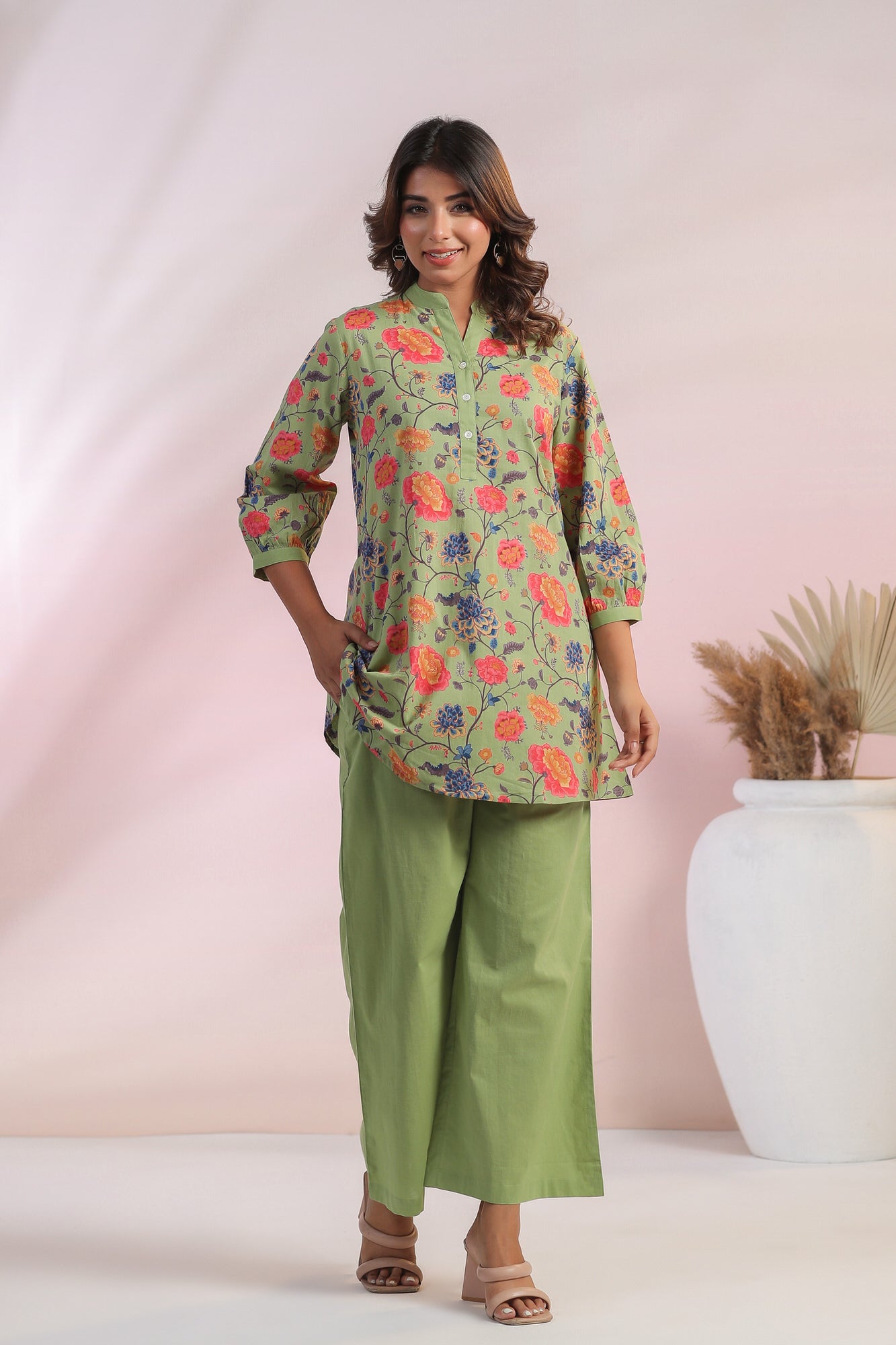 Peacock Panache Cotton Co-ord Set