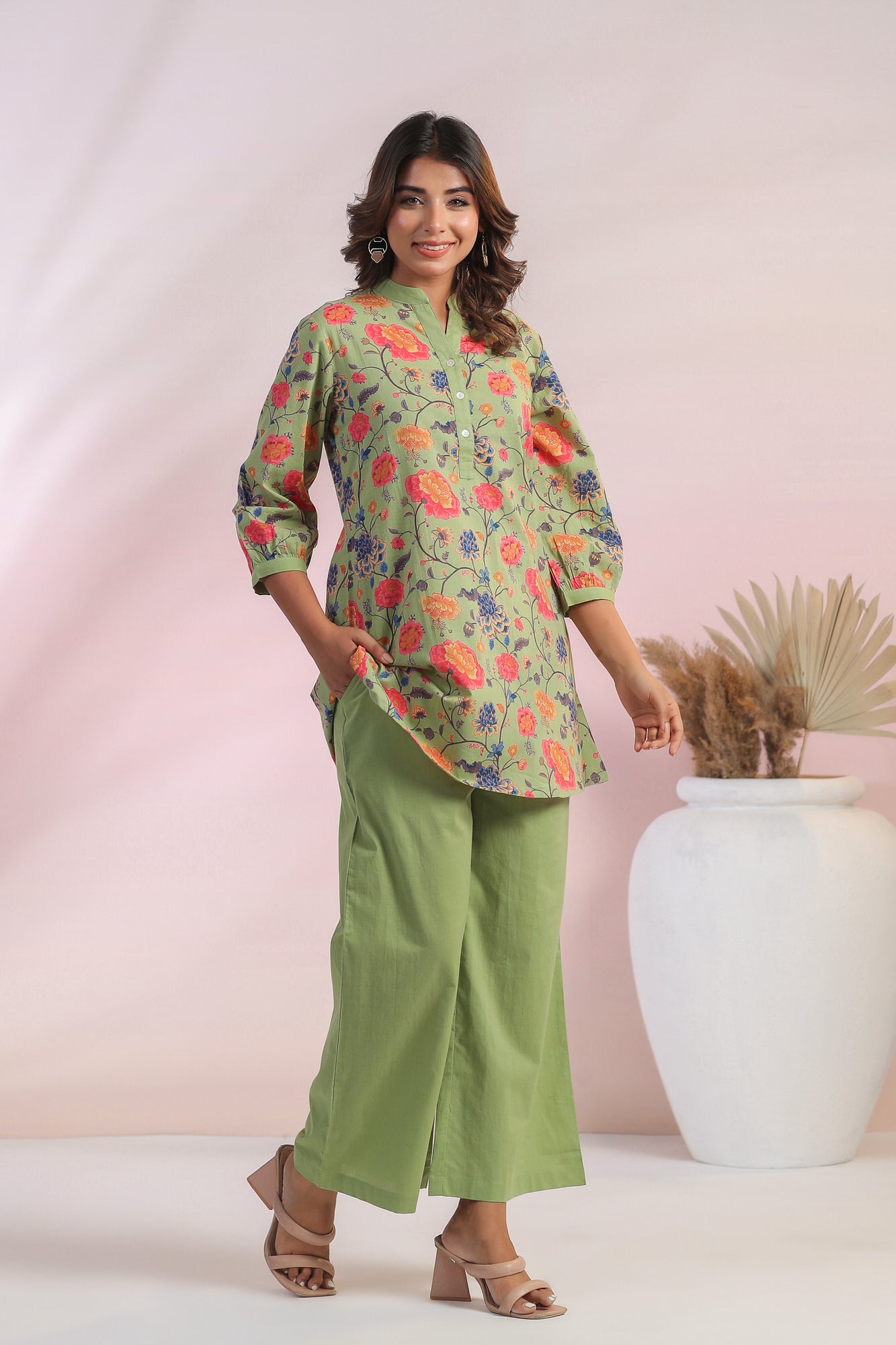 Peacock Panache Cotton Co-ord Set