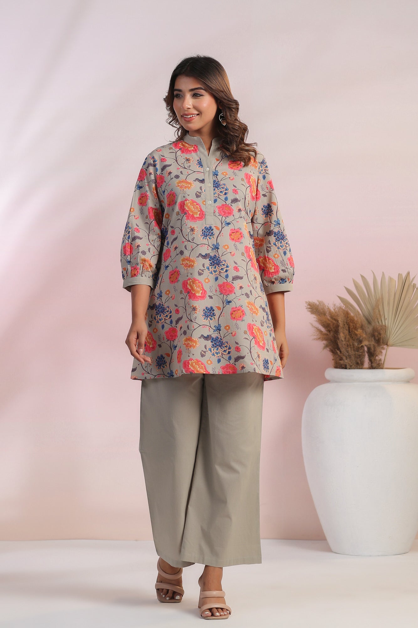 Hibiscus Hues Cotton Co-ord Set