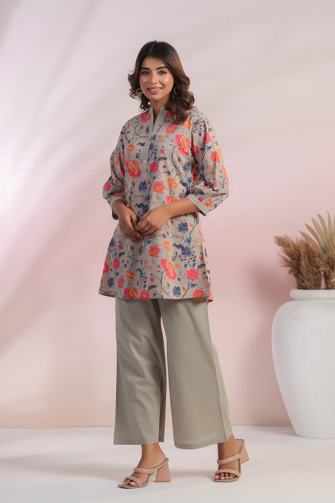 Hibiscus Hues Cotton Co-ord Set