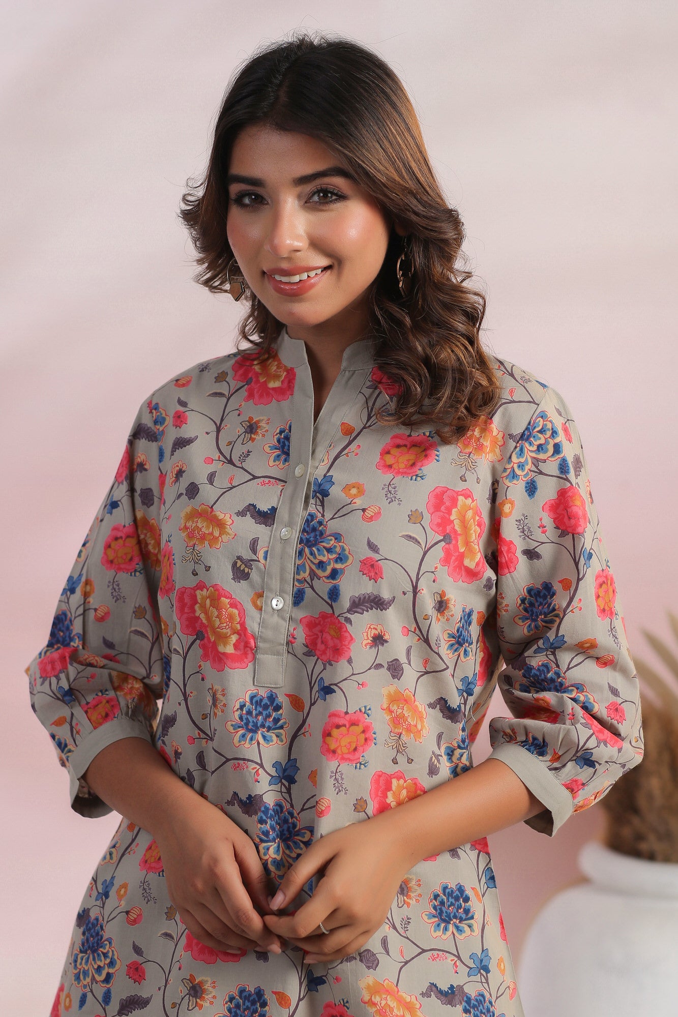 Hibiscus Hues Cotton Co-ord Set