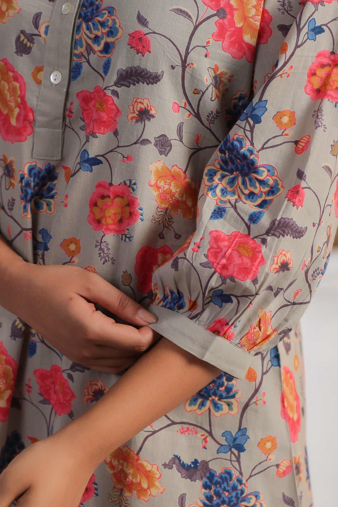 Hibiscus Hues Cotton Co-ord Set