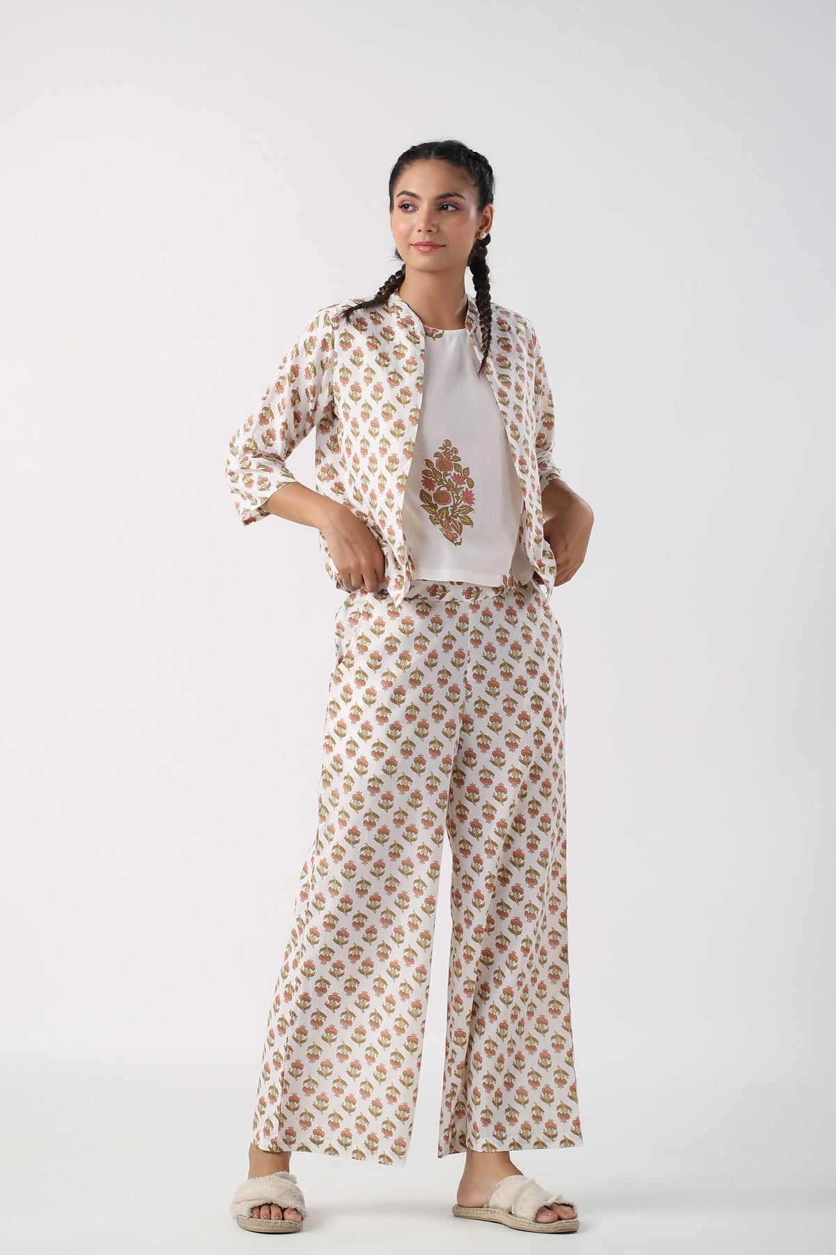 Radiant Petals Cotton Three Piece Set