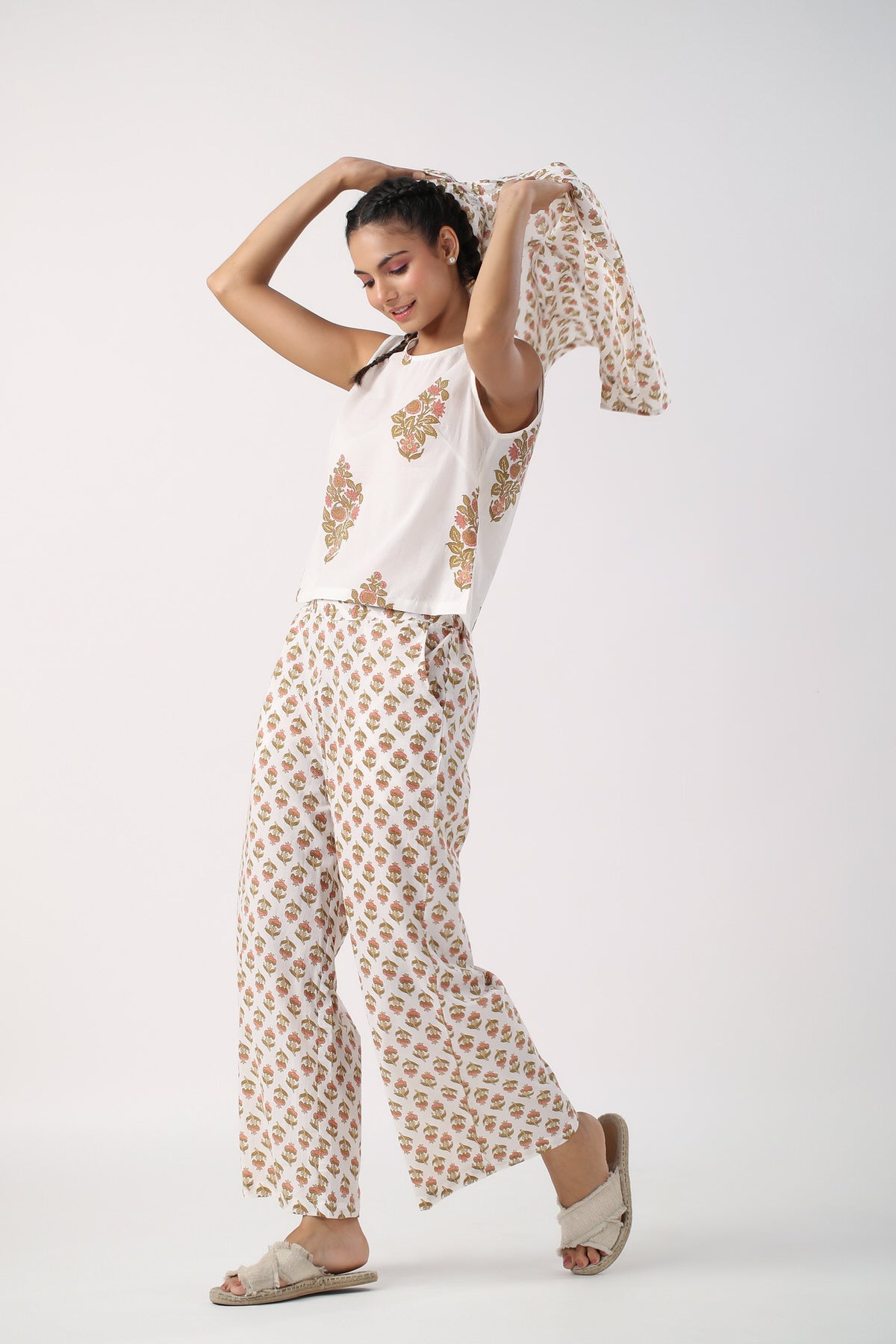 Radiant Petals Cotton Three Piece Set