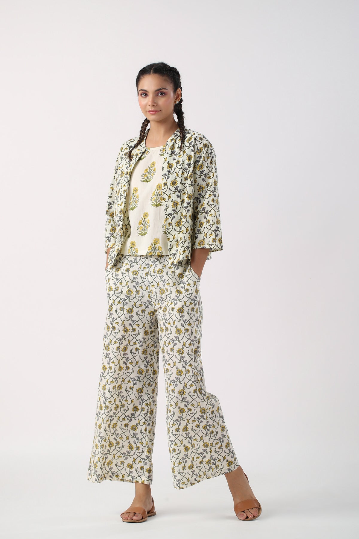 Meadow Melody Cotton Three Piece Set