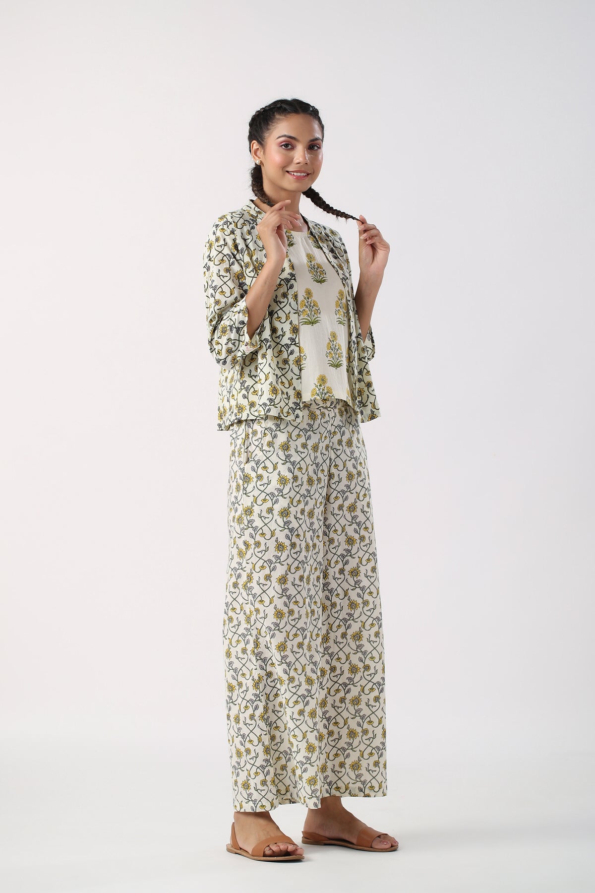 Meadow Melody Cotton Three Piece Set