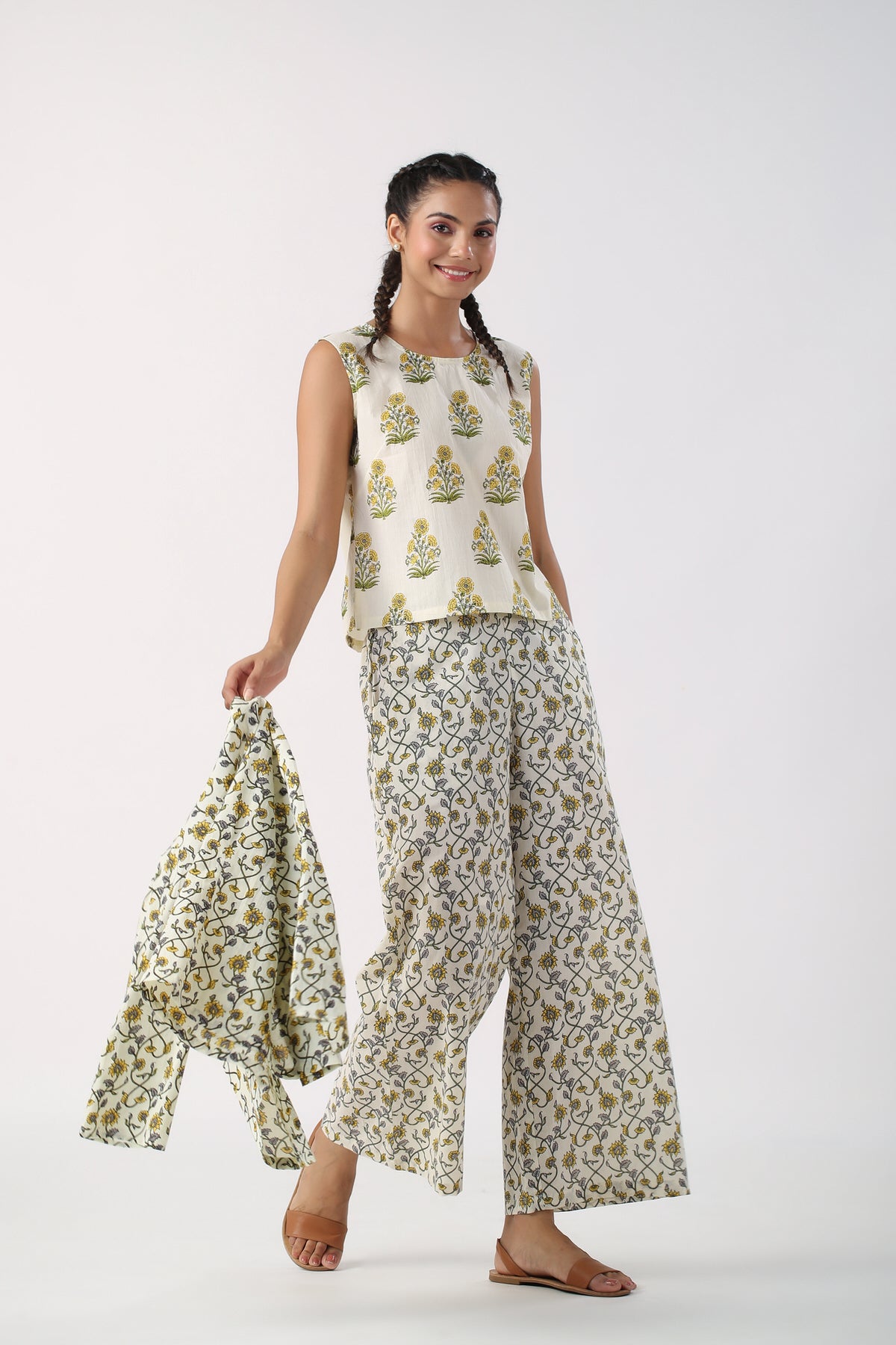 Meadow Melody Cotton Three Piece Set