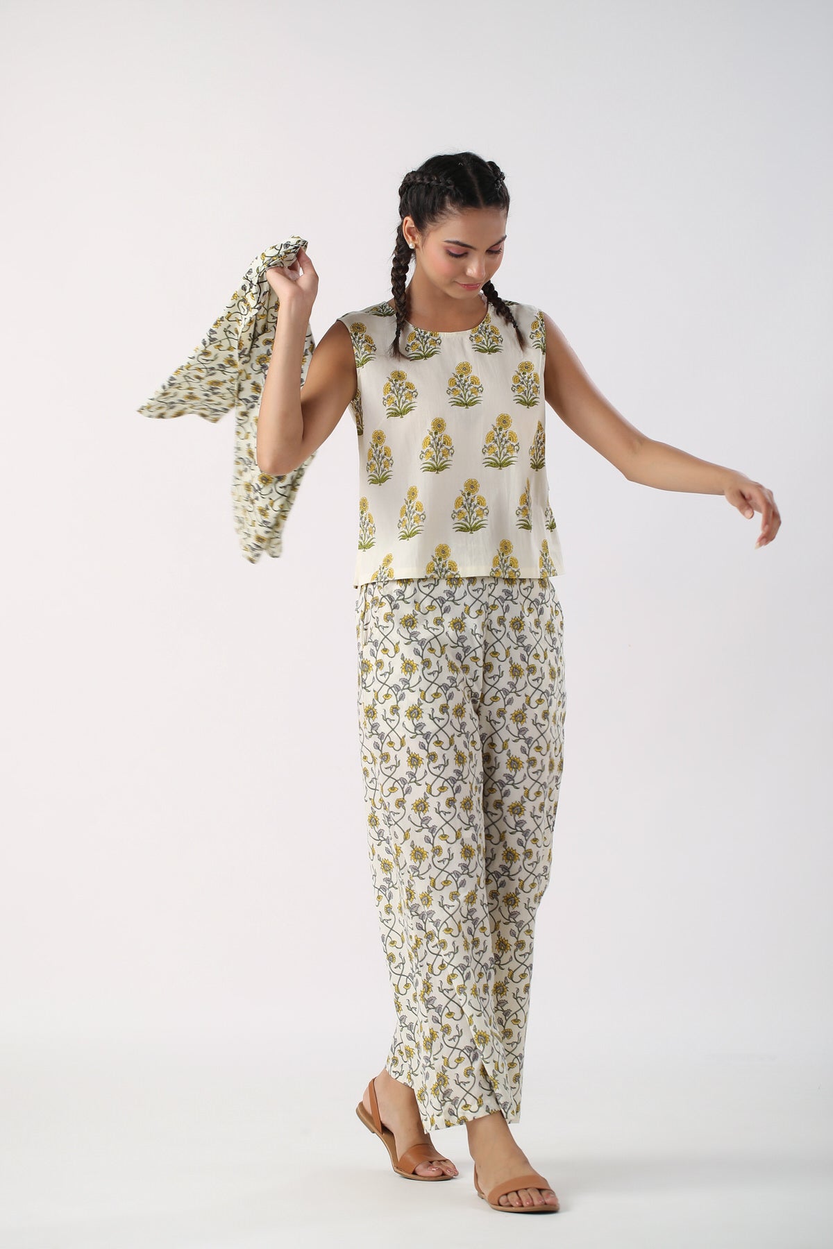 Meadow Melody Cotton Three Piece Set