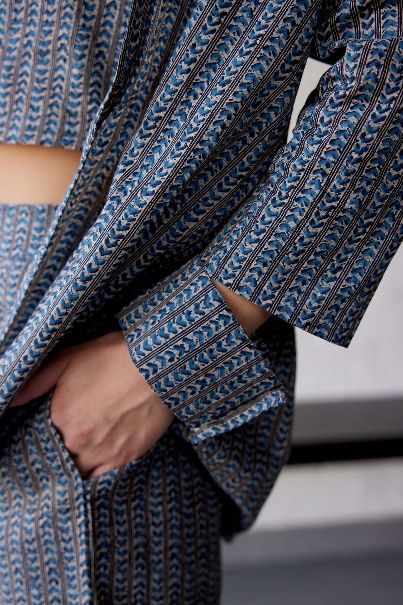 Blue Arrows on Three Piece Cotton Co-ord Set