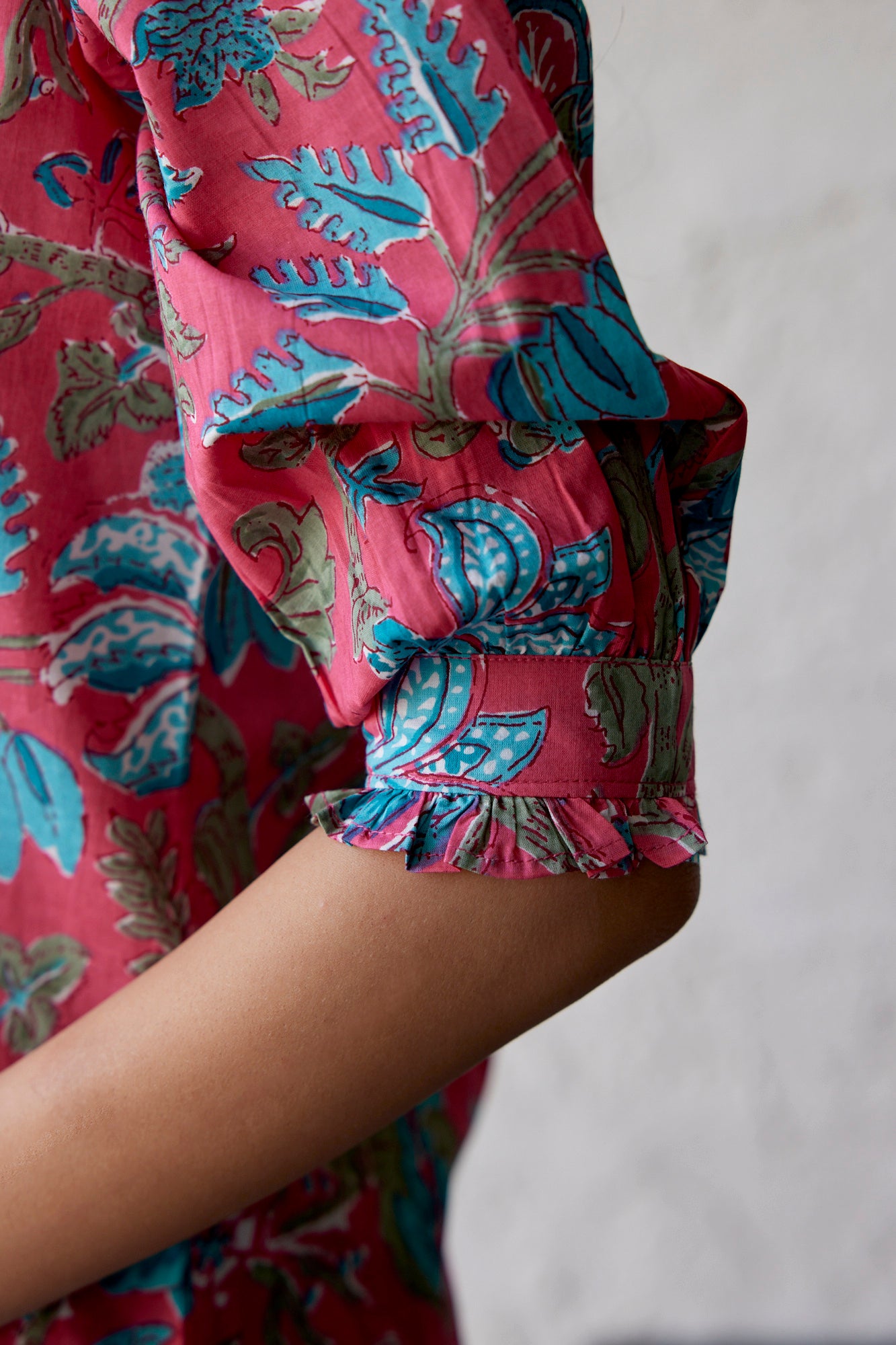 Floral Jaal on Cotton Palazzo Loungewear Set