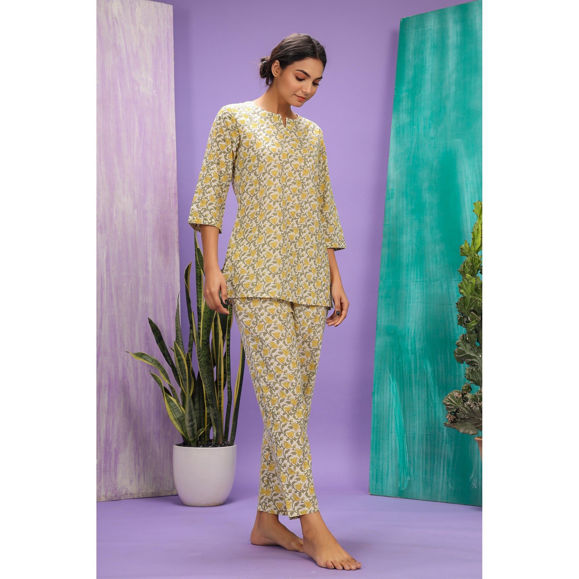 Sunflower on Yellow Loungewear JISORA