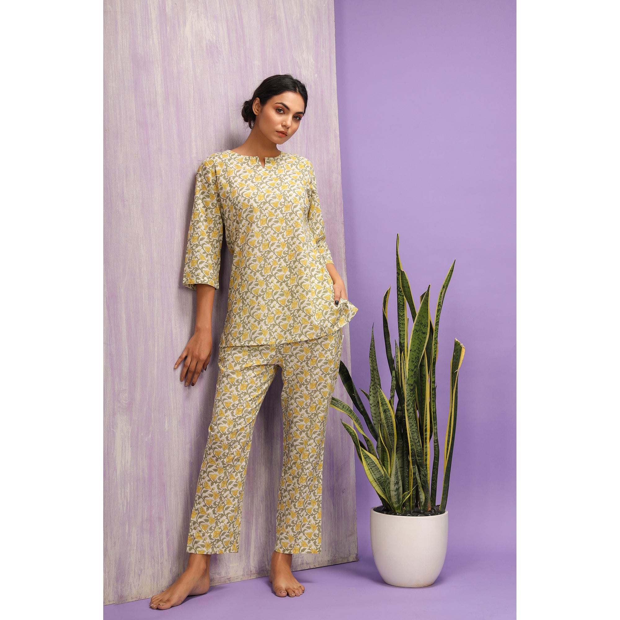Sunflower on Yellow Loungewear JISORA