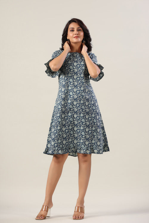 Indigo Jaal Dress