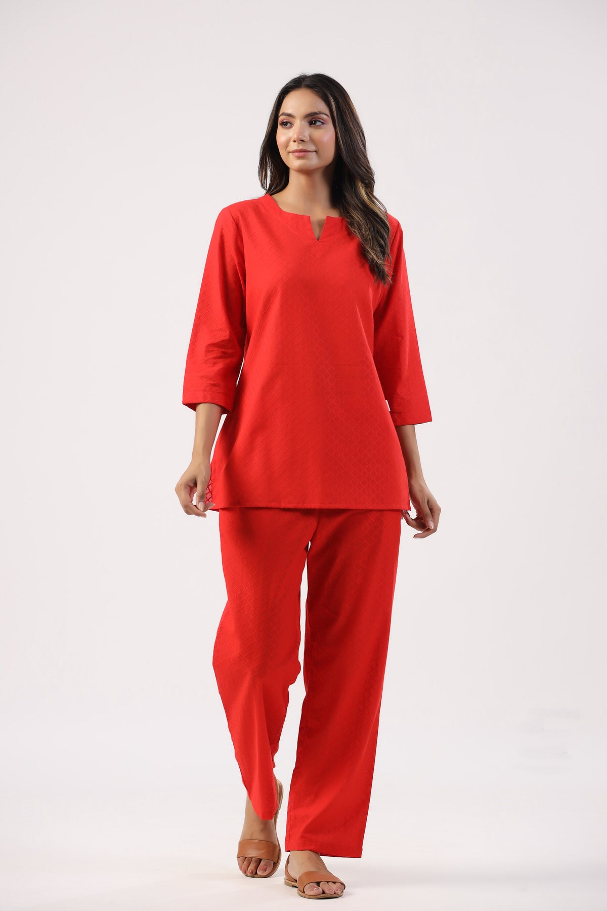 Radiant Rays Cotton Flex Loungewear Top Set