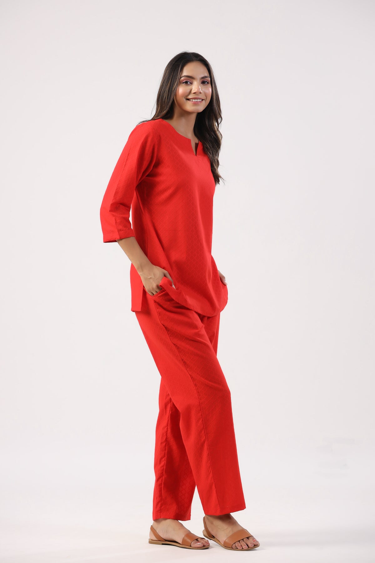 Radiant Rays Cotton Flex Loungewear Top Set