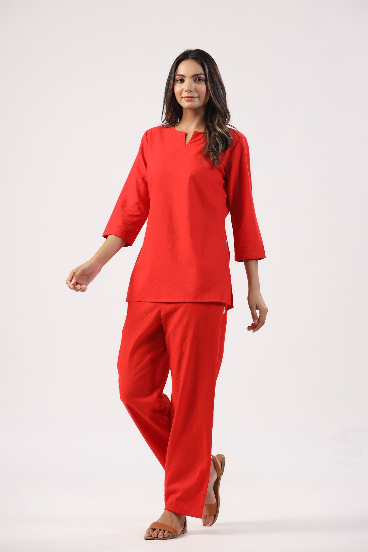Radiant Rays Cotton Flex Loungewear Top Set