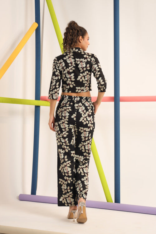 Japanese canopies on Black Co-ord Set