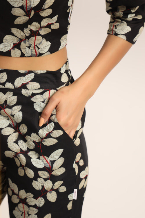 Japanese canopies on Black Co-ord Set