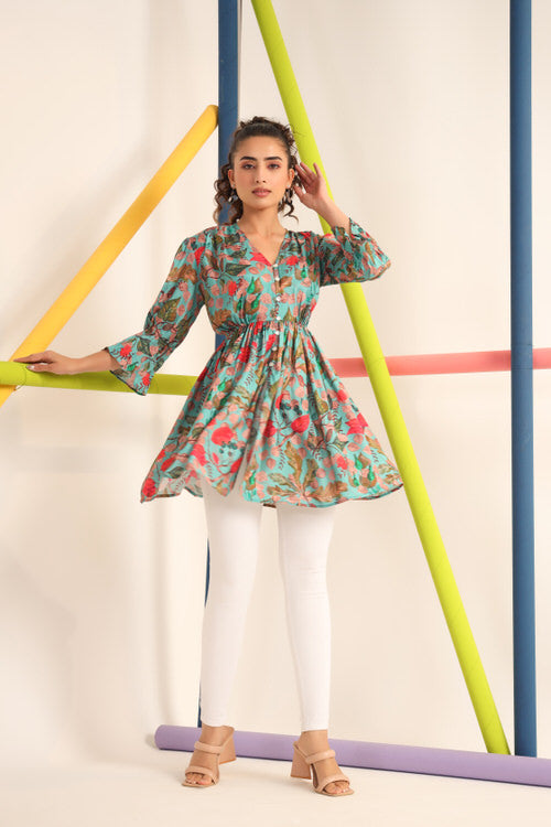 Blueberry Lush Muslin Silk Top