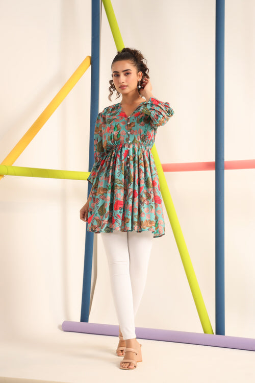 Blueberry Lush Muslin Silk Top