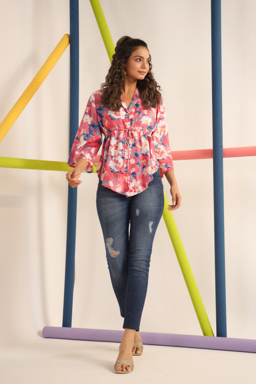 Pink Dynasty Russian Silk Top