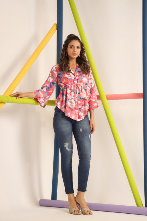 Pink Dynasty Russian Silk Top