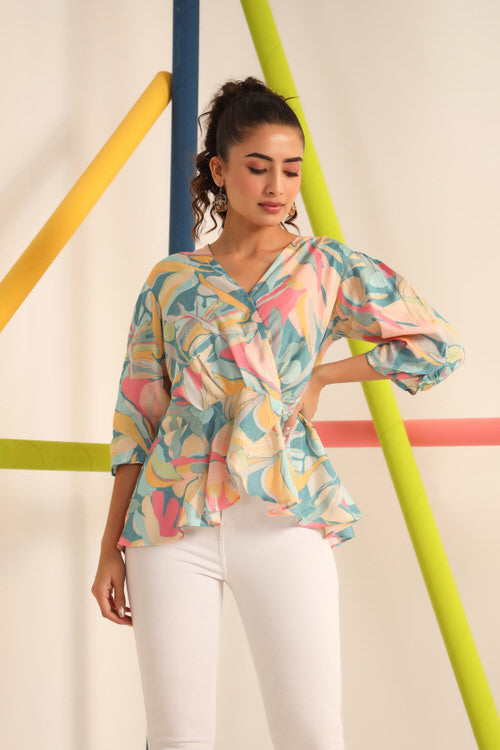 Ocean Blues Russian Silk Top