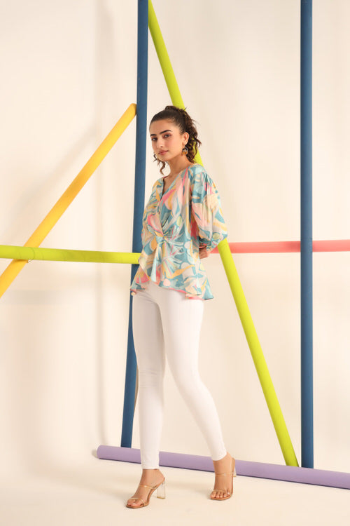 Ocean Blues Russian Silk Top