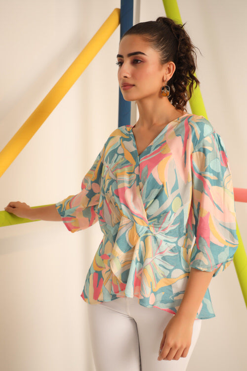 Ocean Blues Russian Silk Top