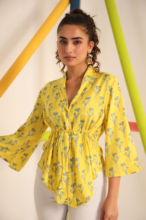 Daffodil Yellow Russian Silk Top