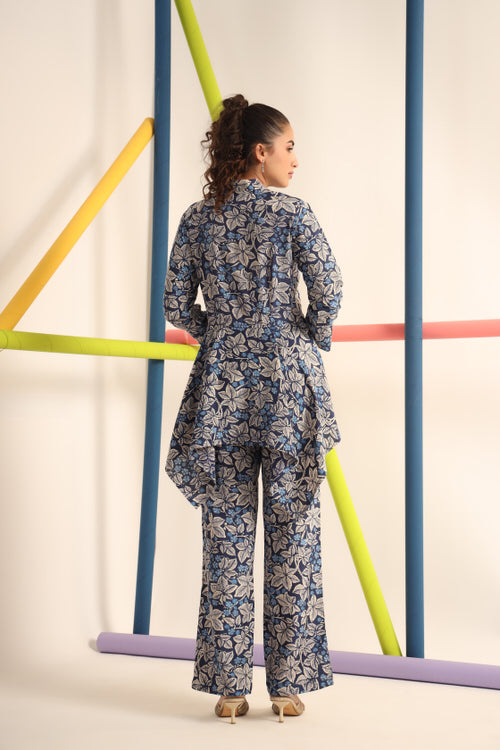 Palm Upside Down Russian Silk Co-ord Set