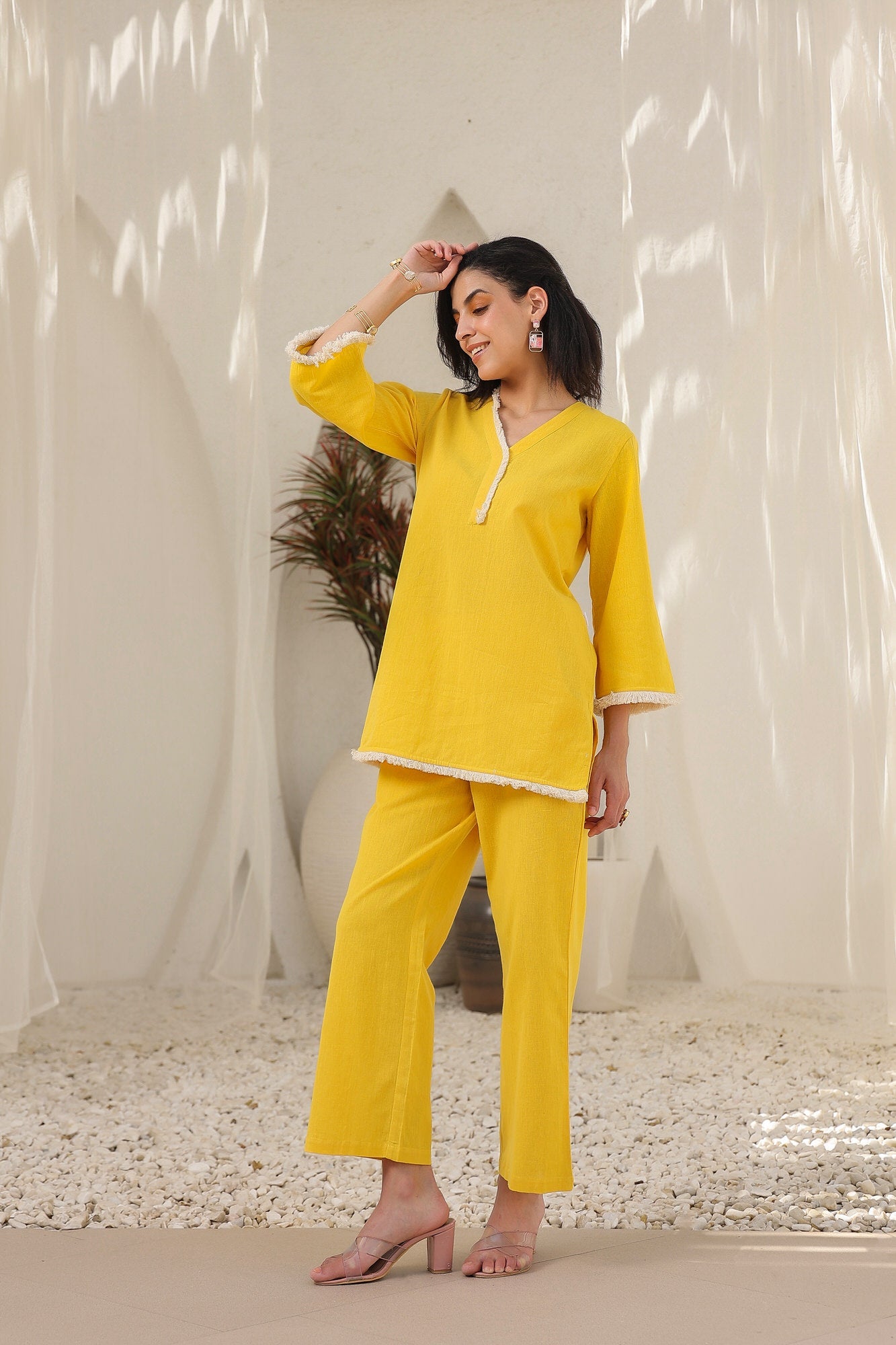 Curcuma Solid Cotton Flex Coord Set