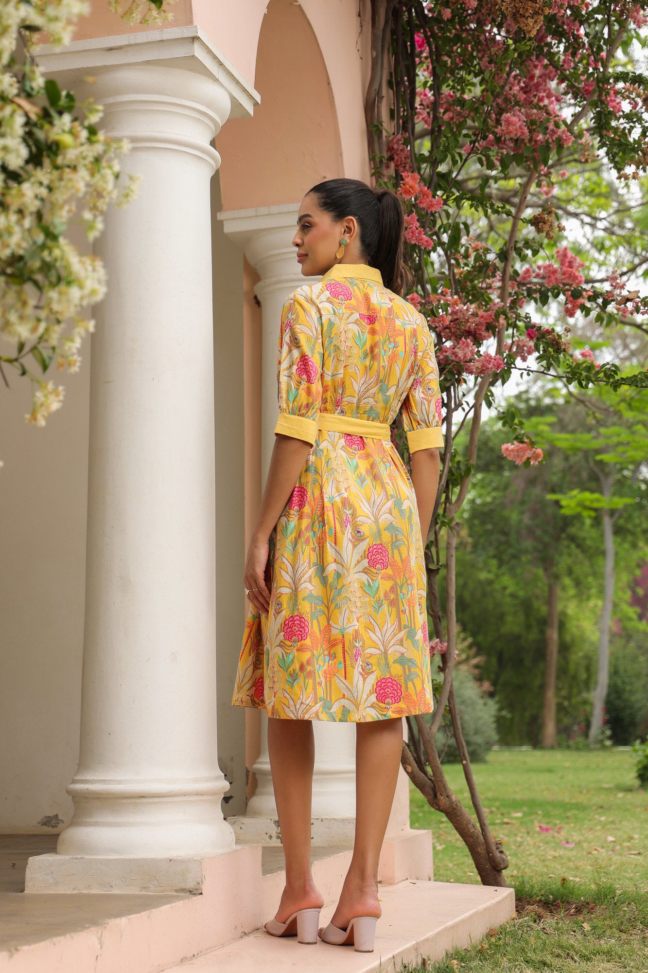 Belted Buttercup Cotton Dress