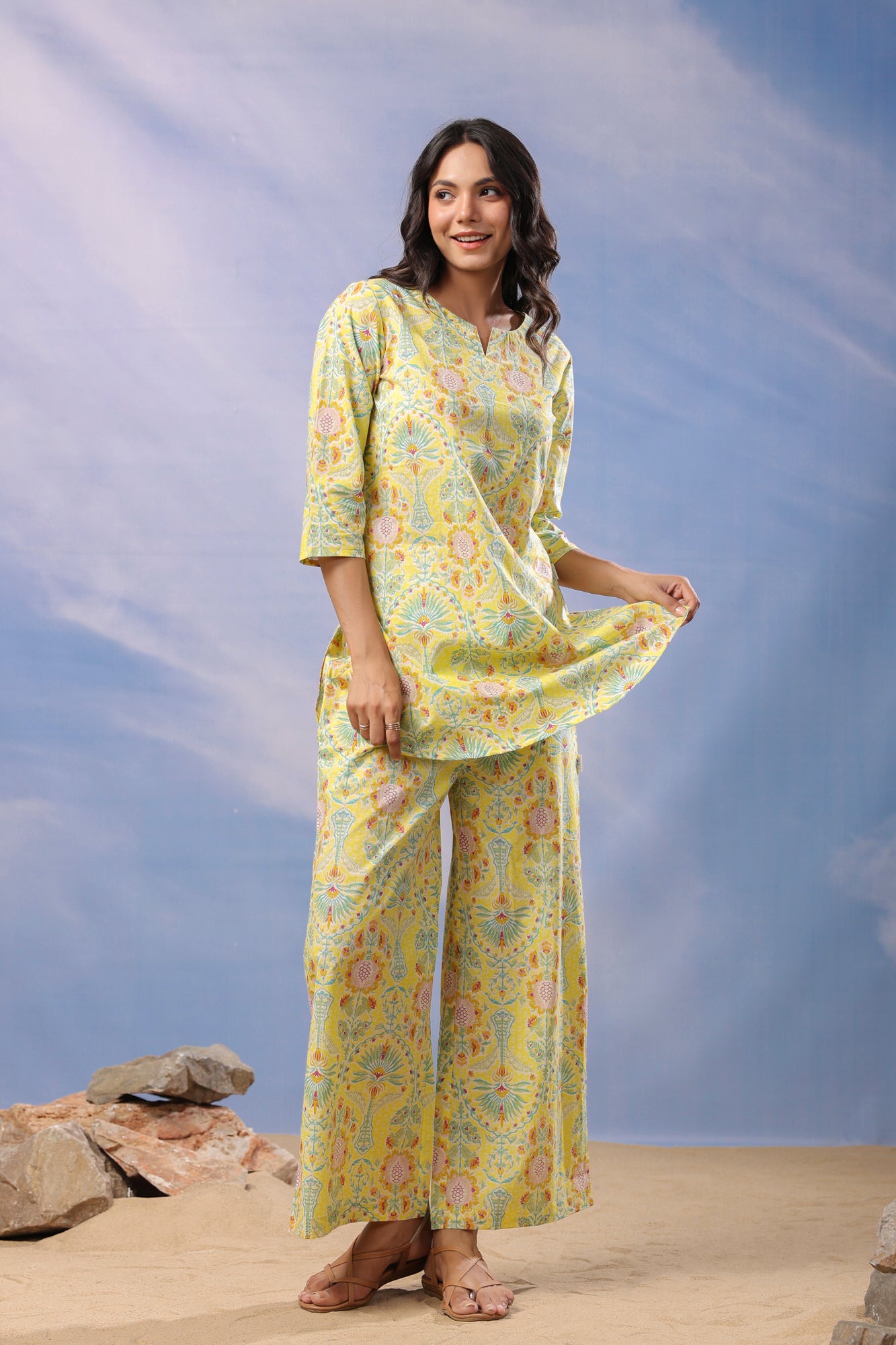 Citrus Delight Cotton Co Ord Set