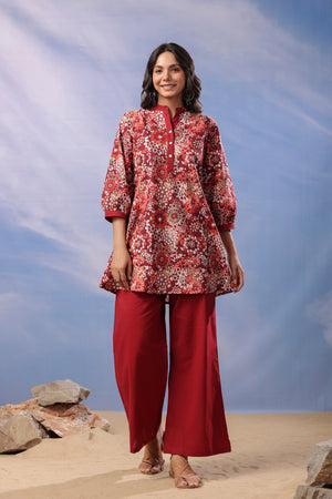 Garnet Delight Cotton Co-ord Set
