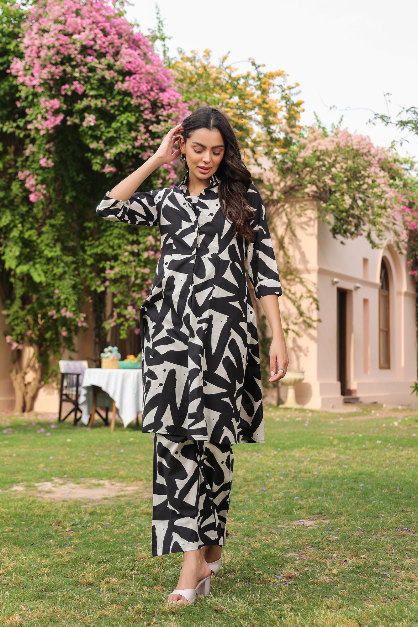 Zebra Zest Cotton Three Piece Coord Set