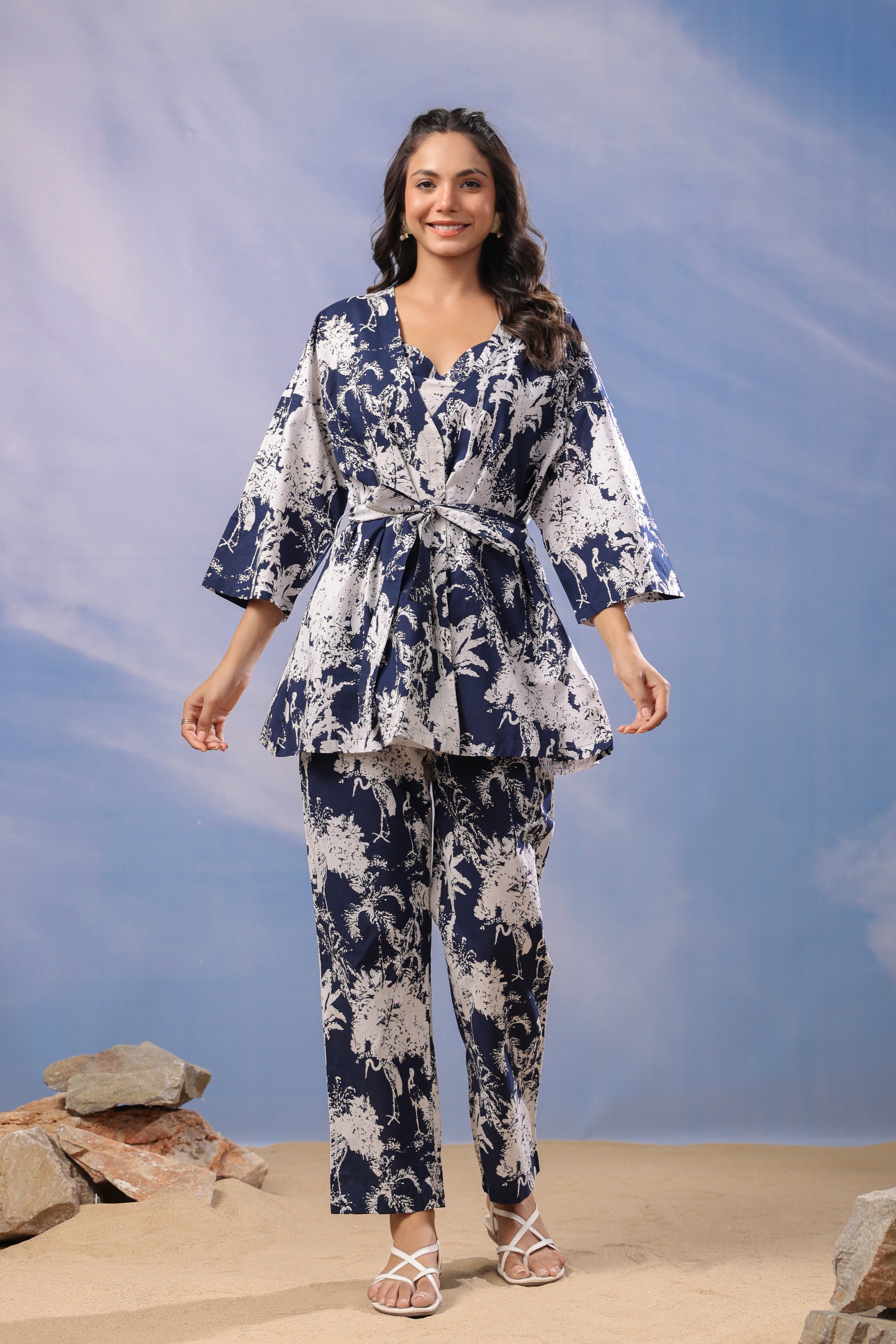 Tropical Twilight Cotton Co-ord Set