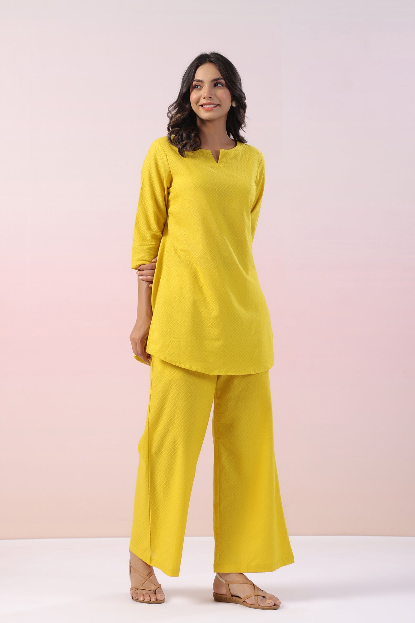 Maple Solid Cotton Palazzo Loungewear Set