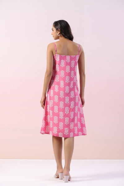 Freesia Pink Motif Russian Dress