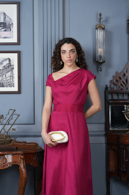 Cherry Manhattan Russian Silk Dress