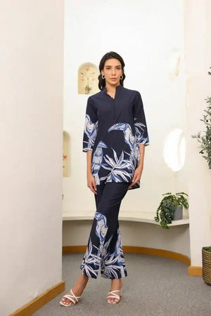 Nature’s Indigo Canvas Cotton Co-ord Set