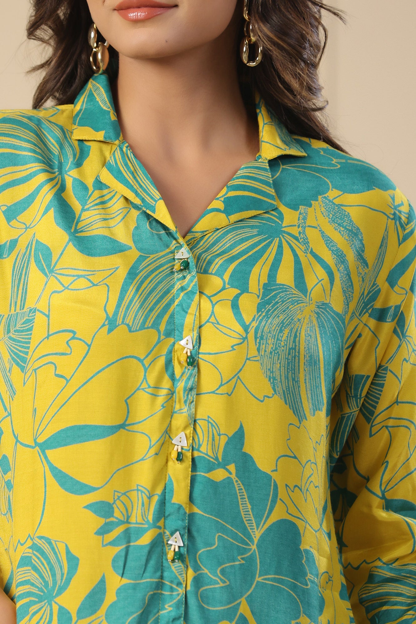 Lemon and Lime Blossom Russian Silk Top