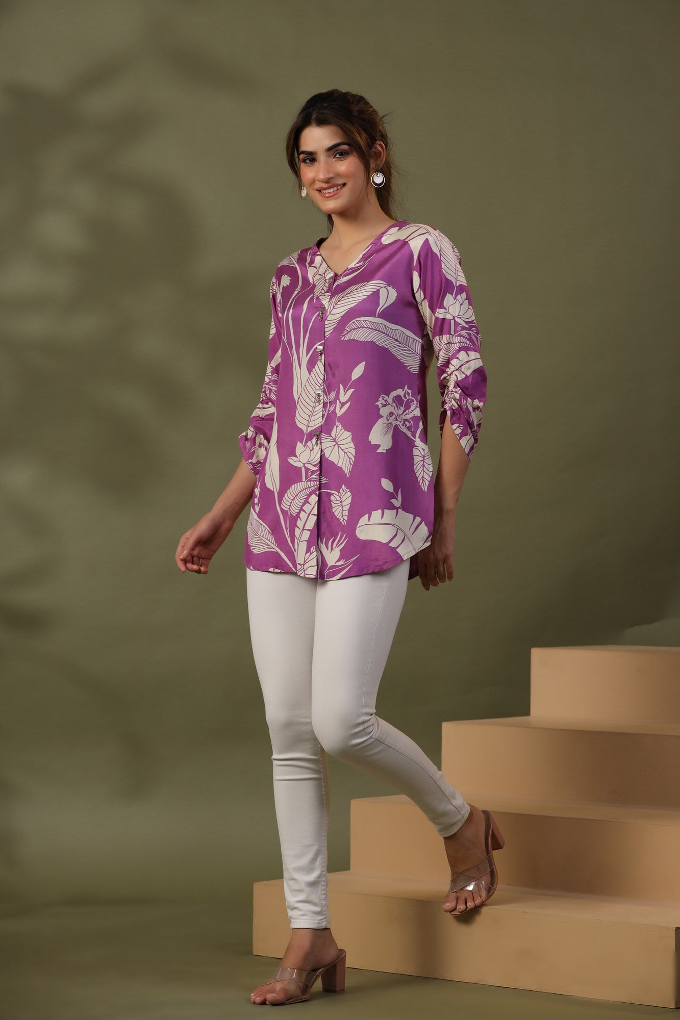 Graceful Grape Russian Silk Top