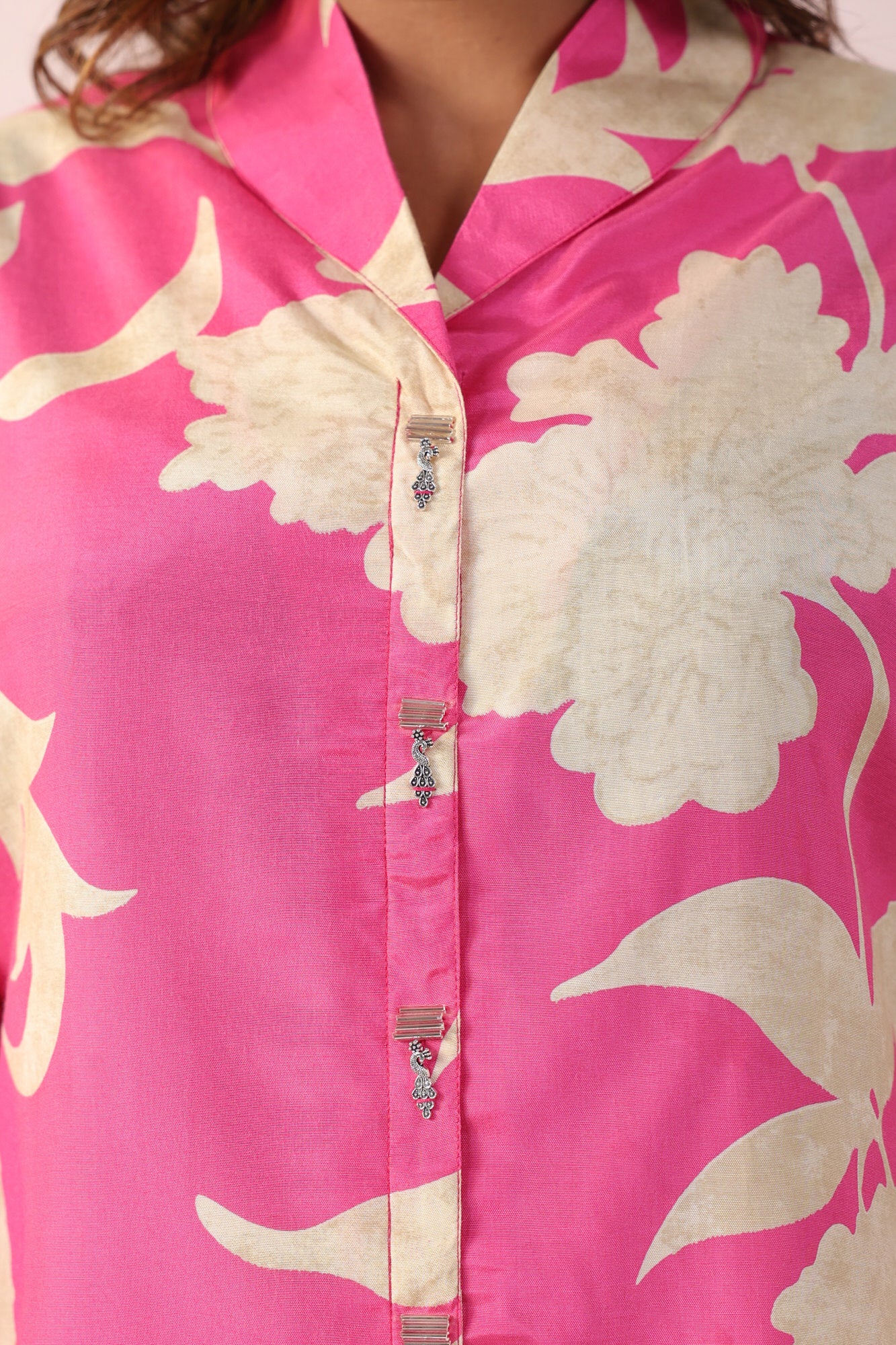 Flamingo Pink Russian Silk Top