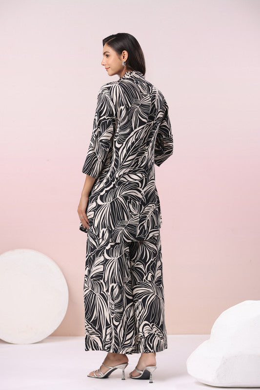 Zen Garden Leaf Russian Silk Co-ord Set