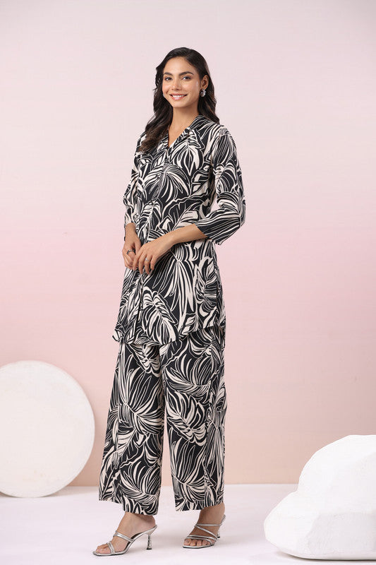 Zen Garden Leaf Russian Silk Co-ord Set