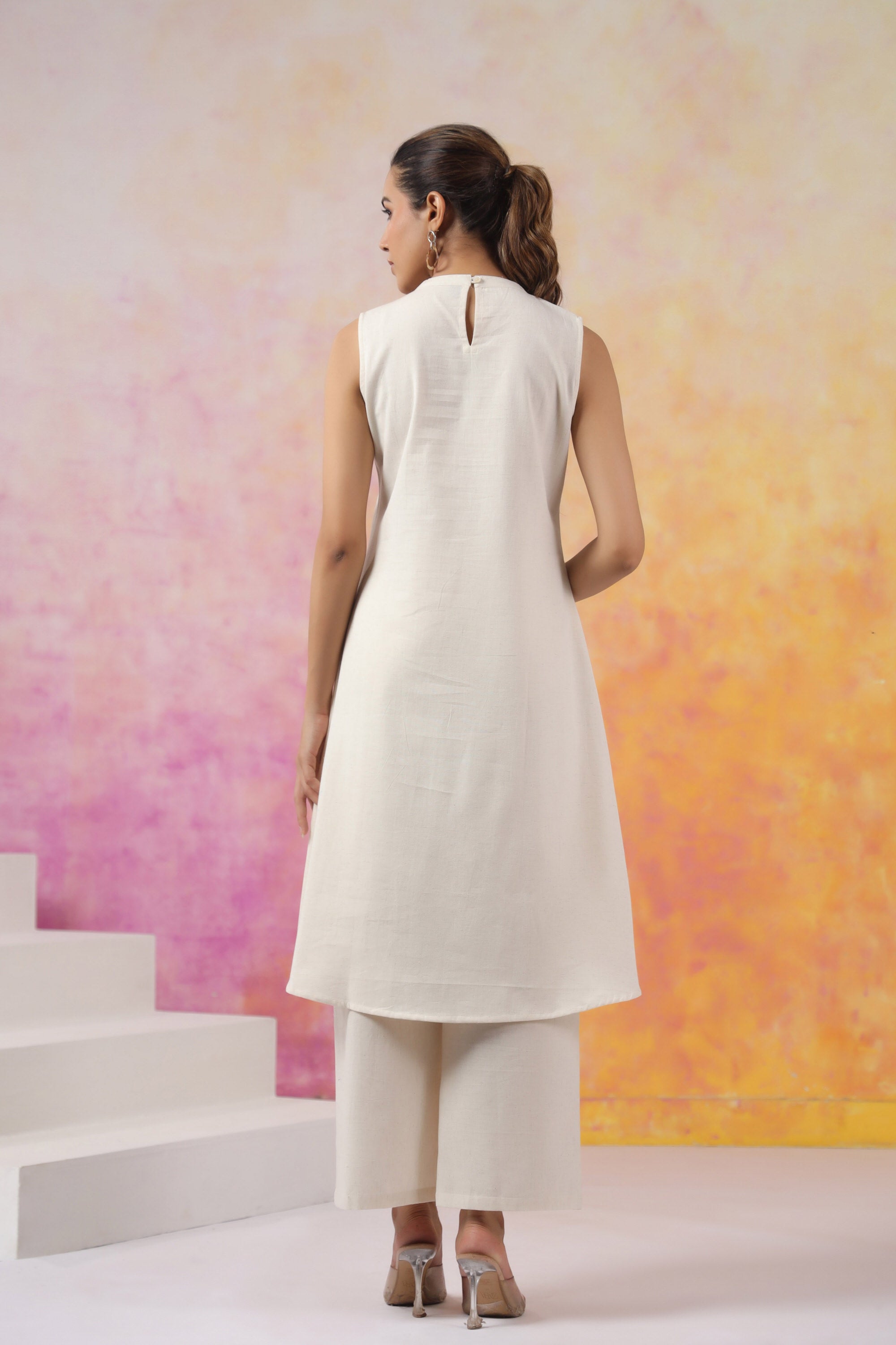 Off-White Artline Printed Cotton Flex Co-ord Set