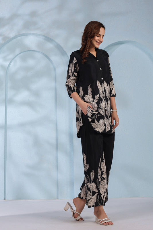 Monochrome Garden in Black Co-Ord Set
