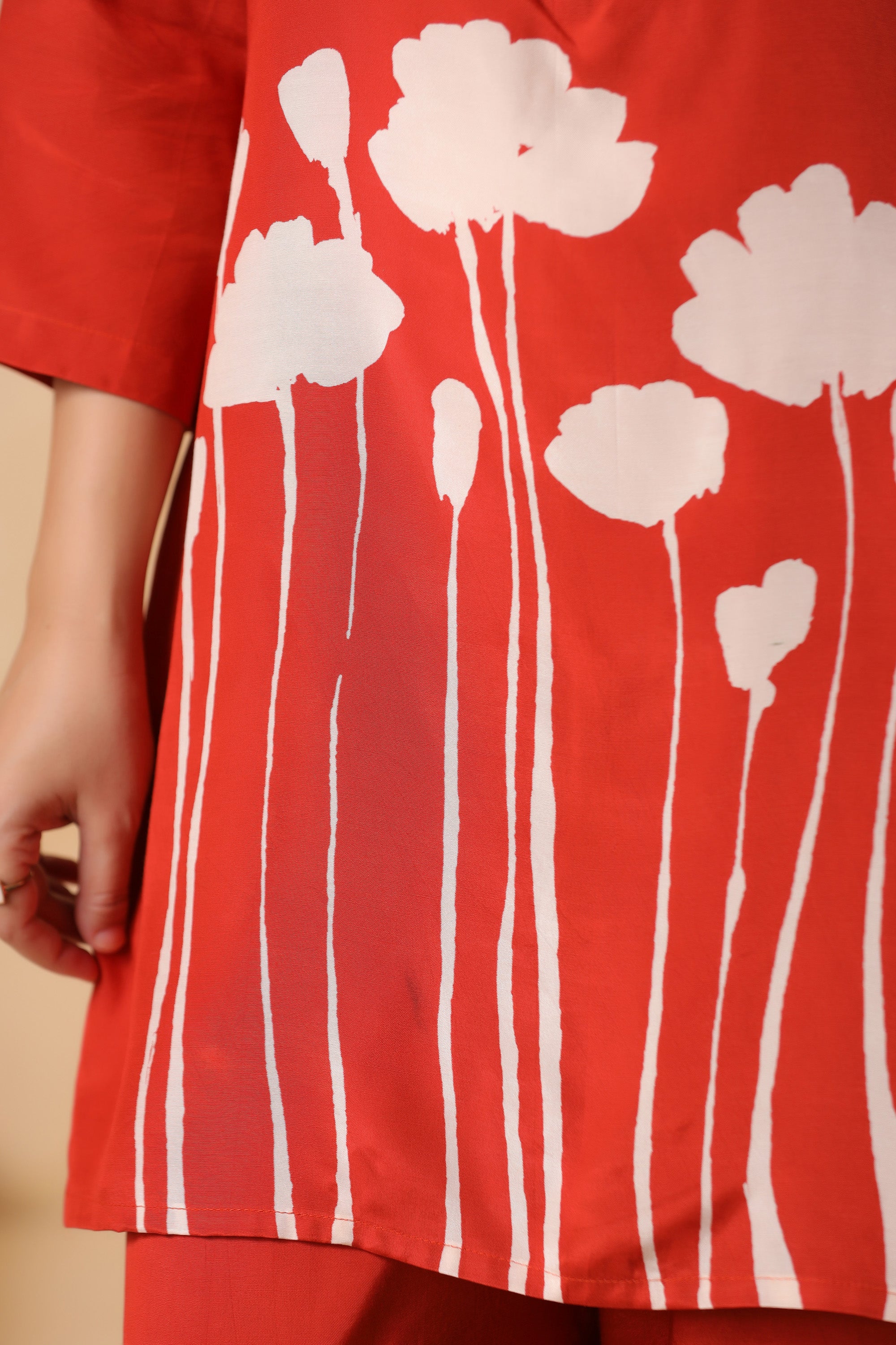 Rust Bloom Russian Silk Co-ord Set