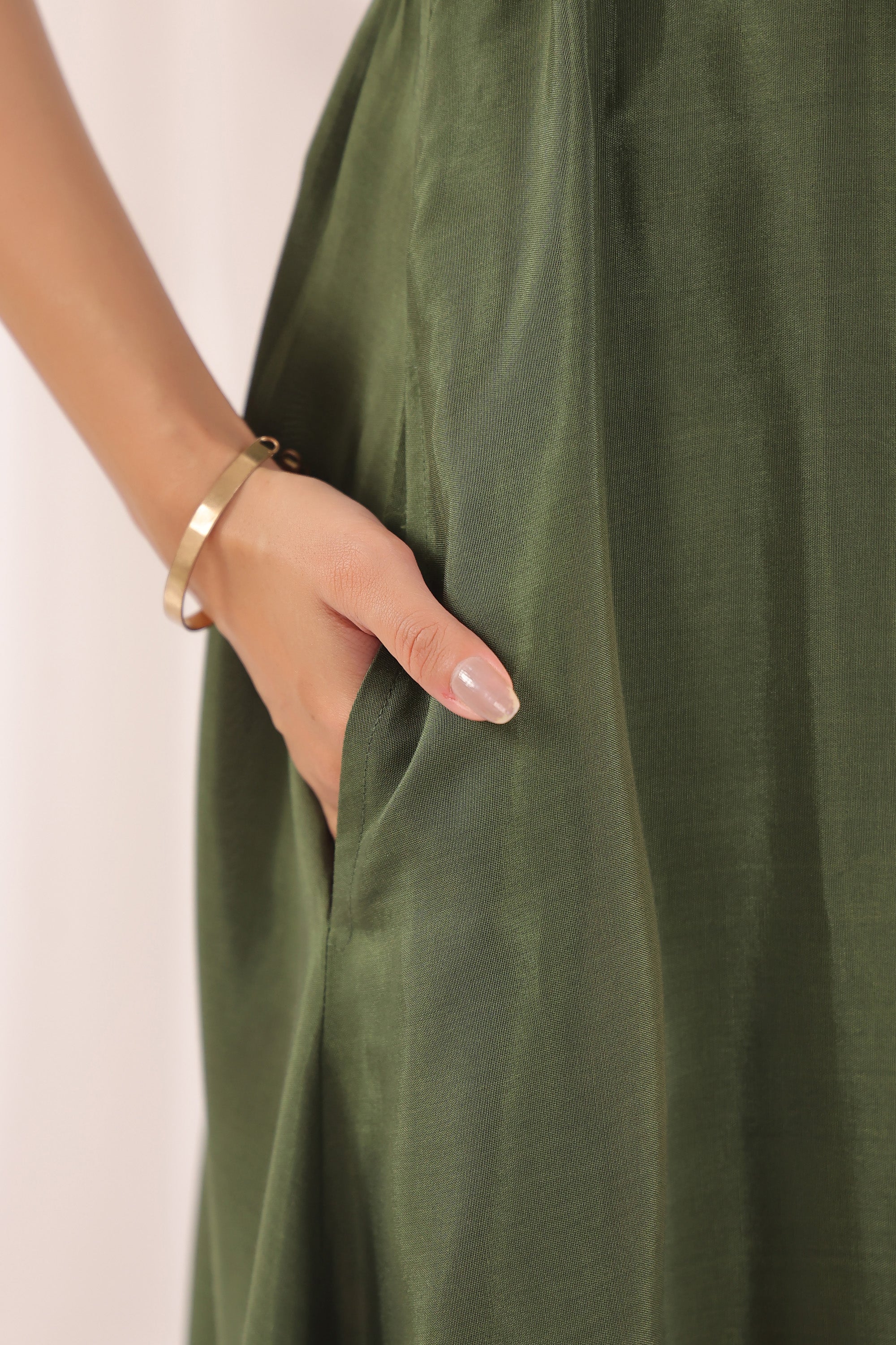 Olive Haven Scenic Printed Russian Silk Dress